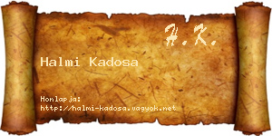Halmi Kadosa névjegykártya